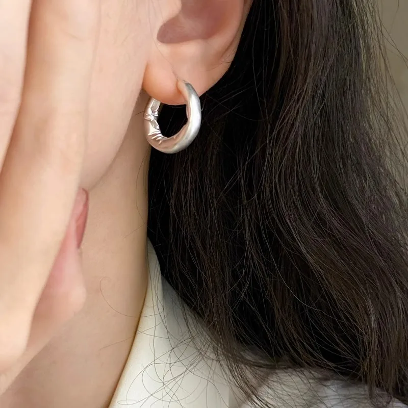 Prevent Allergy Minimalist Hoop Earrings For Women Girls New Fashion Classic Personality Hip Hop Birthday Jewelry Gifts