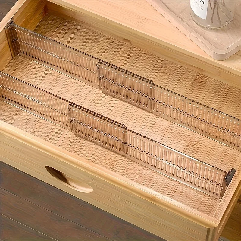 2pcs Set of Adjustable Drawer Dividers, Expandable Home Storage Organizers Suitable for Kitchen, and Office - Space-saving