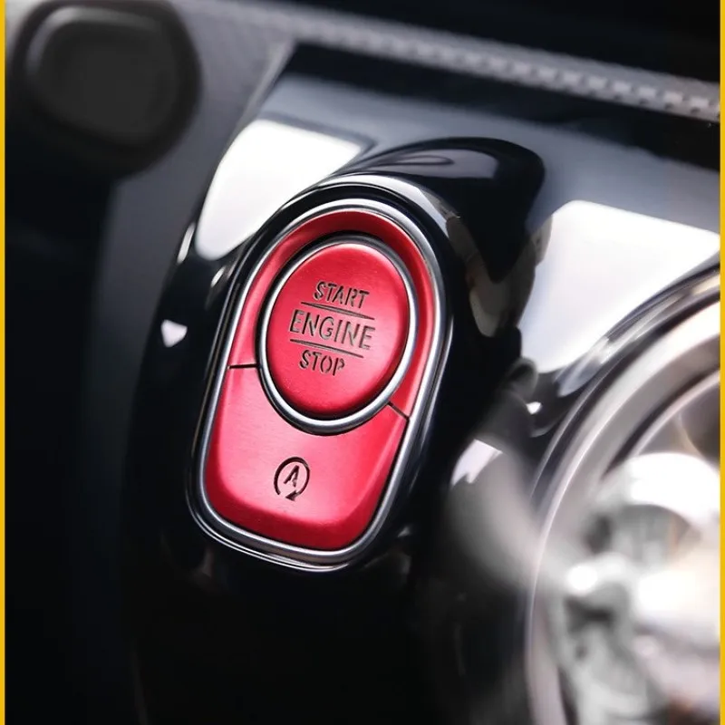1Set Car Engine Start Stop Button Trim Cover For Mercedes Benz A B CLA GLB GLA Class W177 V177 W247 C118 W118 X247 AMG A35 A45