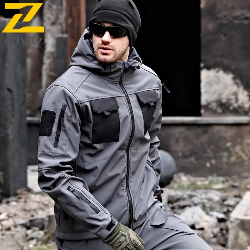 

Men's Work Jacket Outdoor Windproof Waterproof Multi-Pocket Hunting Clothes Hiking Mountain Climbing Camping Men's Windbreaker