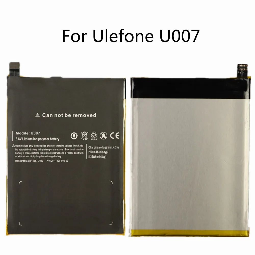 

Новый оригинальный аккумулятор 2200 мАч для Ulefone U007, запасные аккумуляторы для смартфона, Высококачественная сменная батарея