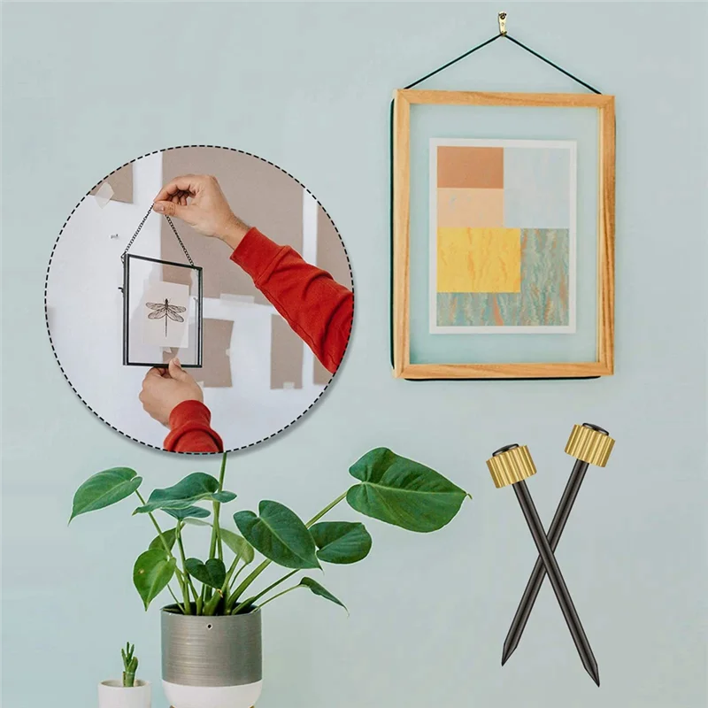 120Piece Picture Hanging Nails Hanging Frame Kit 4 Sizes Wall Nails For Picture,Nails For Wall Picture For Wall Decoration-N38R