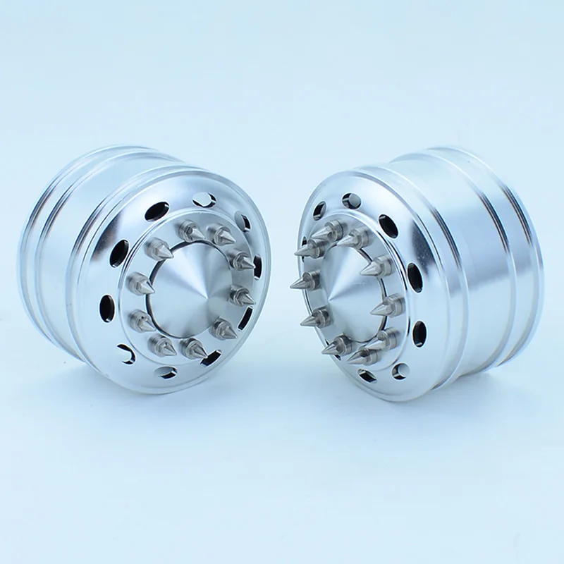 2pcs Metal Drive Wheel Wide Hub Rim for 1/14 Tamiya RC Dump Truck SCANIA 770S R620 VOLVO BENZ Arocs MAN TGX LESU Car Accessories