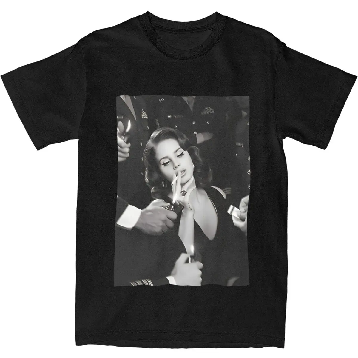 لانا ديل ري تي شيرت مطبوع عالي الجودة للرجال والنساء تي شيرت هدية تي شيرت إبداعي ملابس قطنية #2