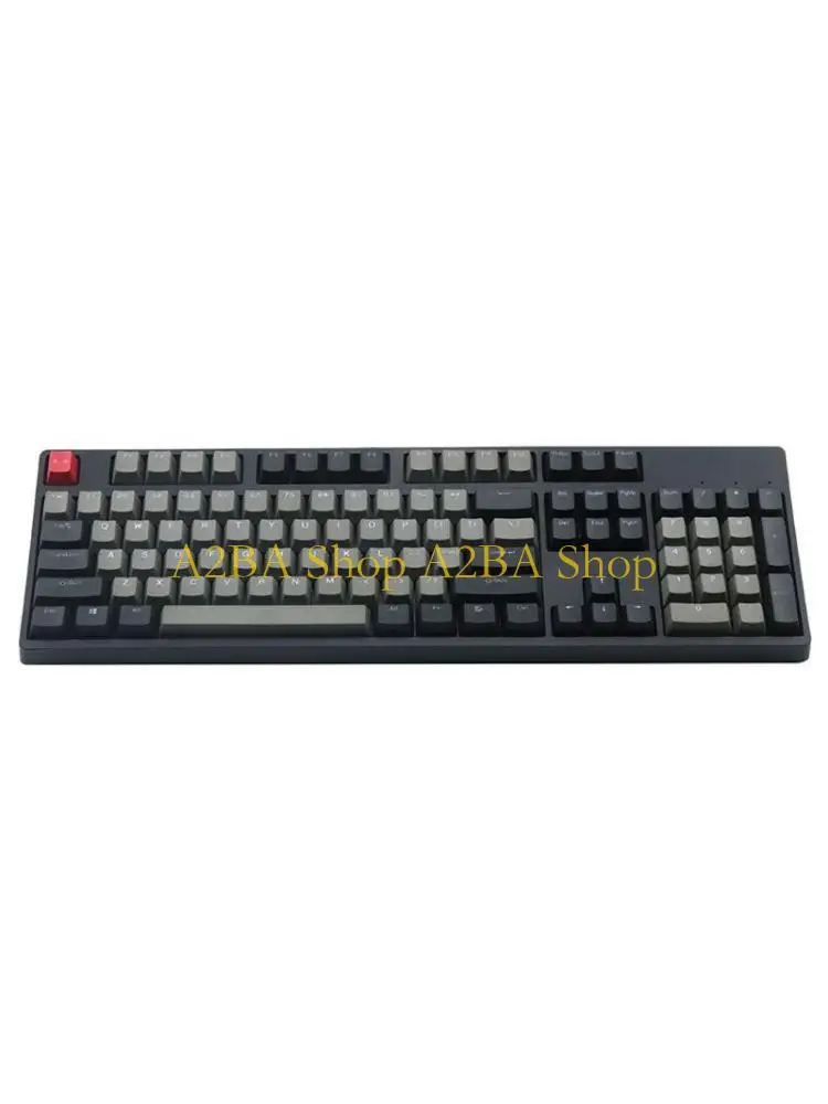 

A2BA Черный Серый смешанный Dolch Толстый PBT RGB Shot с подсветкой 108 OEM-профиль колпачка для