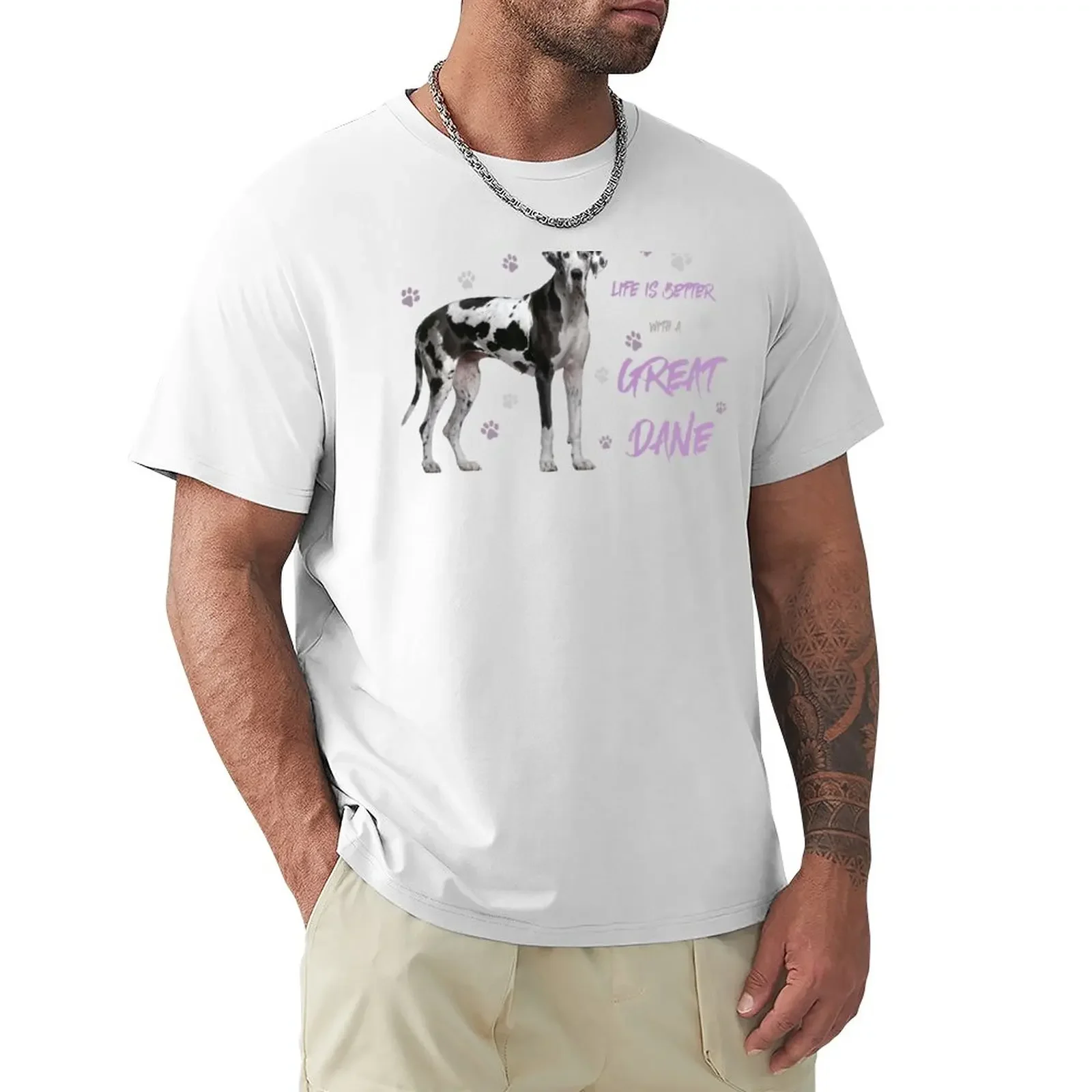 Lifes better with a Great Dane! Especially for Great Dane owners! T-Shirt shirts graphic tees mens t shirt