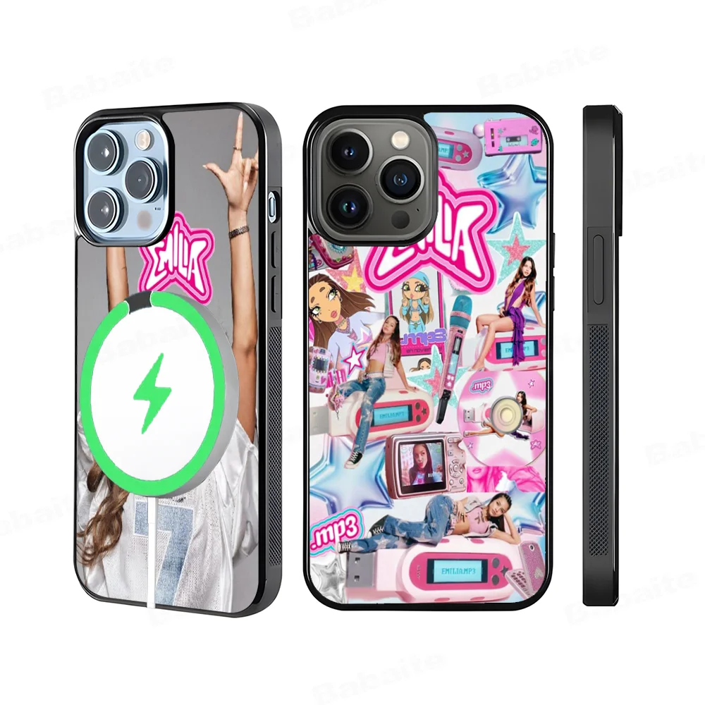 エミリアメルネス Mp3 電話ケース磁気ケース Iphone 16 14 13 12 11 15 プロマックスプラス Magsafe ワイヤレス充電カバー