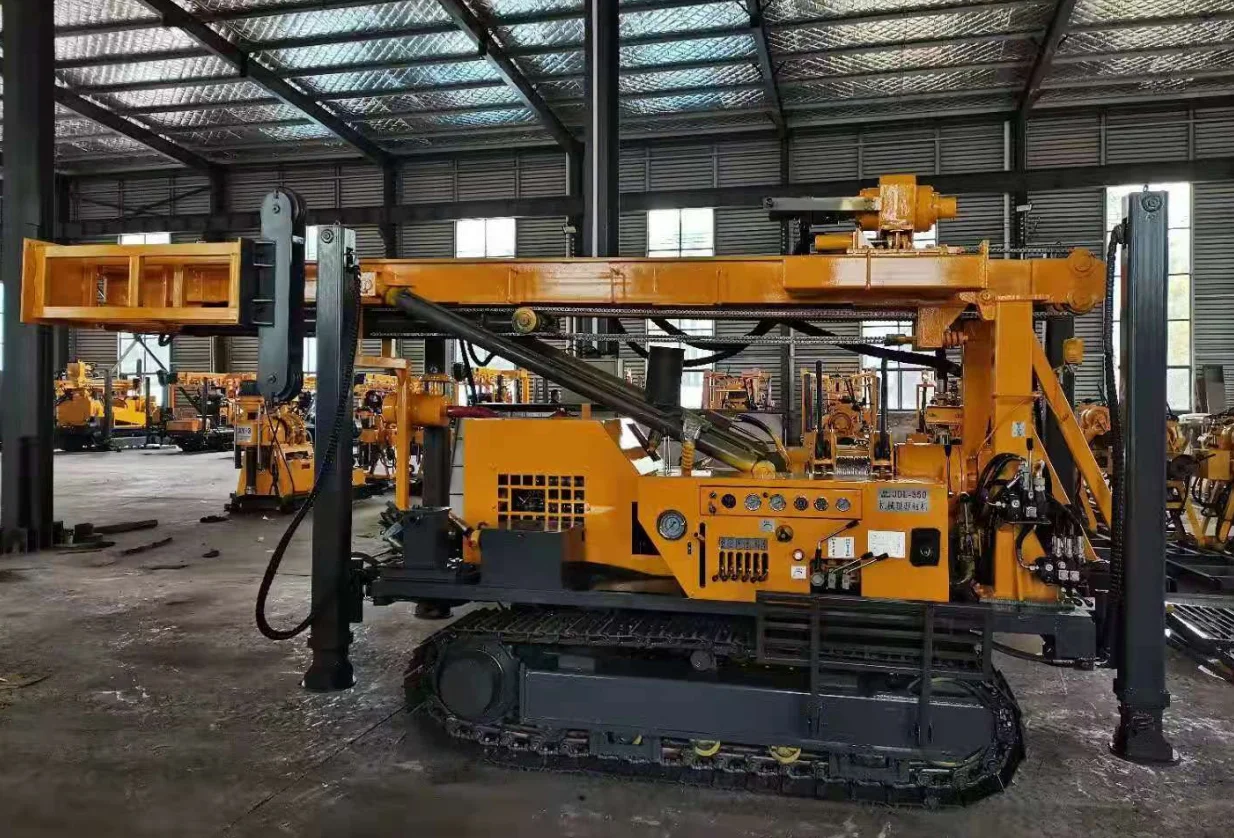 portable crawler water well drilling rig machine / geotechnical core sample drilling rig geological core drilling machine