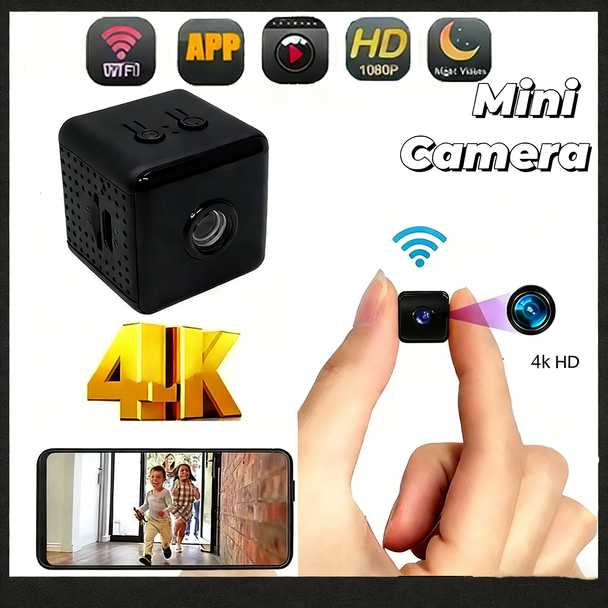 1080P Mini Camera Home Small Wireless Wifi Cameras Outdoor Upgraded Motion Detection Security Alerts Night Vision Camera 2026