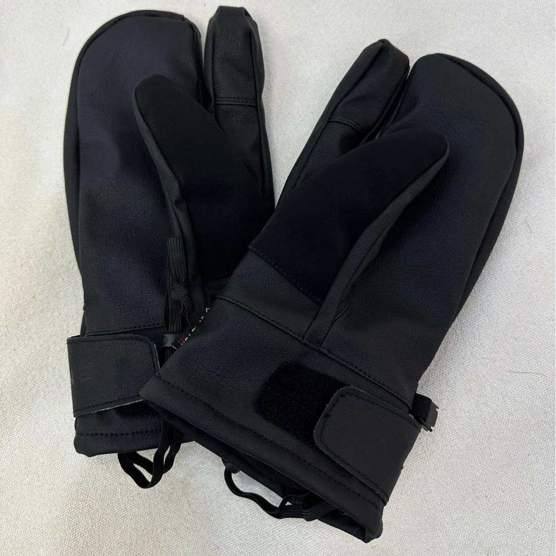 Sheepskin Three-Finger Ski Gloves Premium Minimalist Luxury Outdoor Ski/Snowboard Durable Fiber Warm Waterproof Goatskin Soft