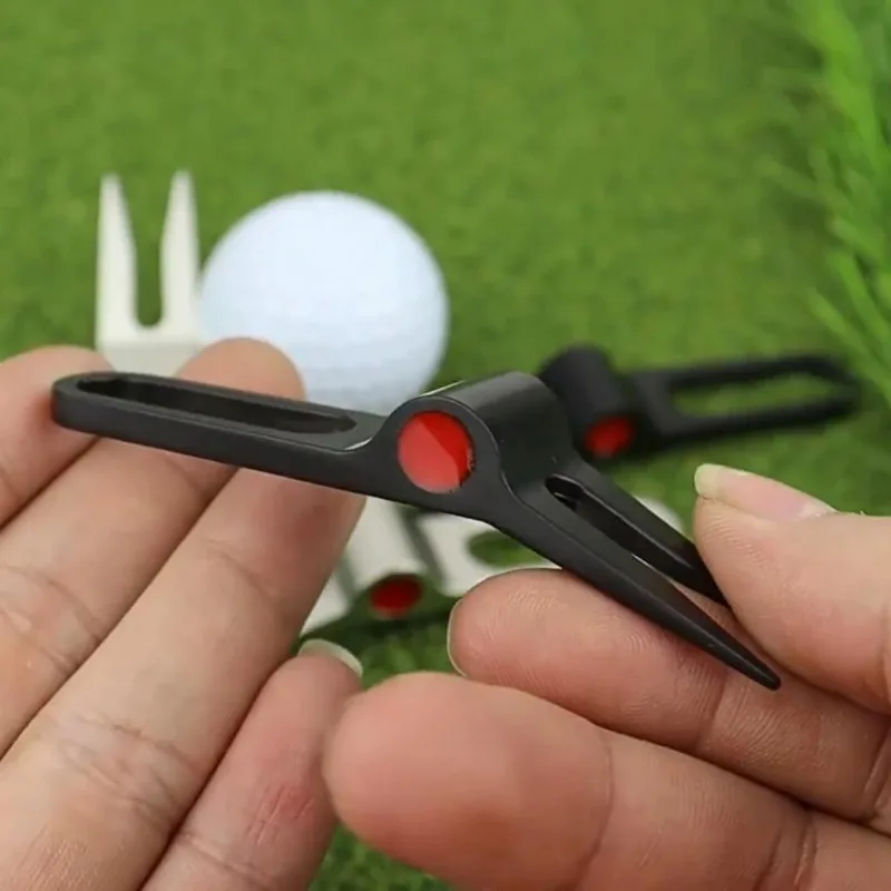 1Pc Metal Golf Divot Repair Tool Pitch Mark Fork Lawn Recovery Prong Golf Training Gift Accessories