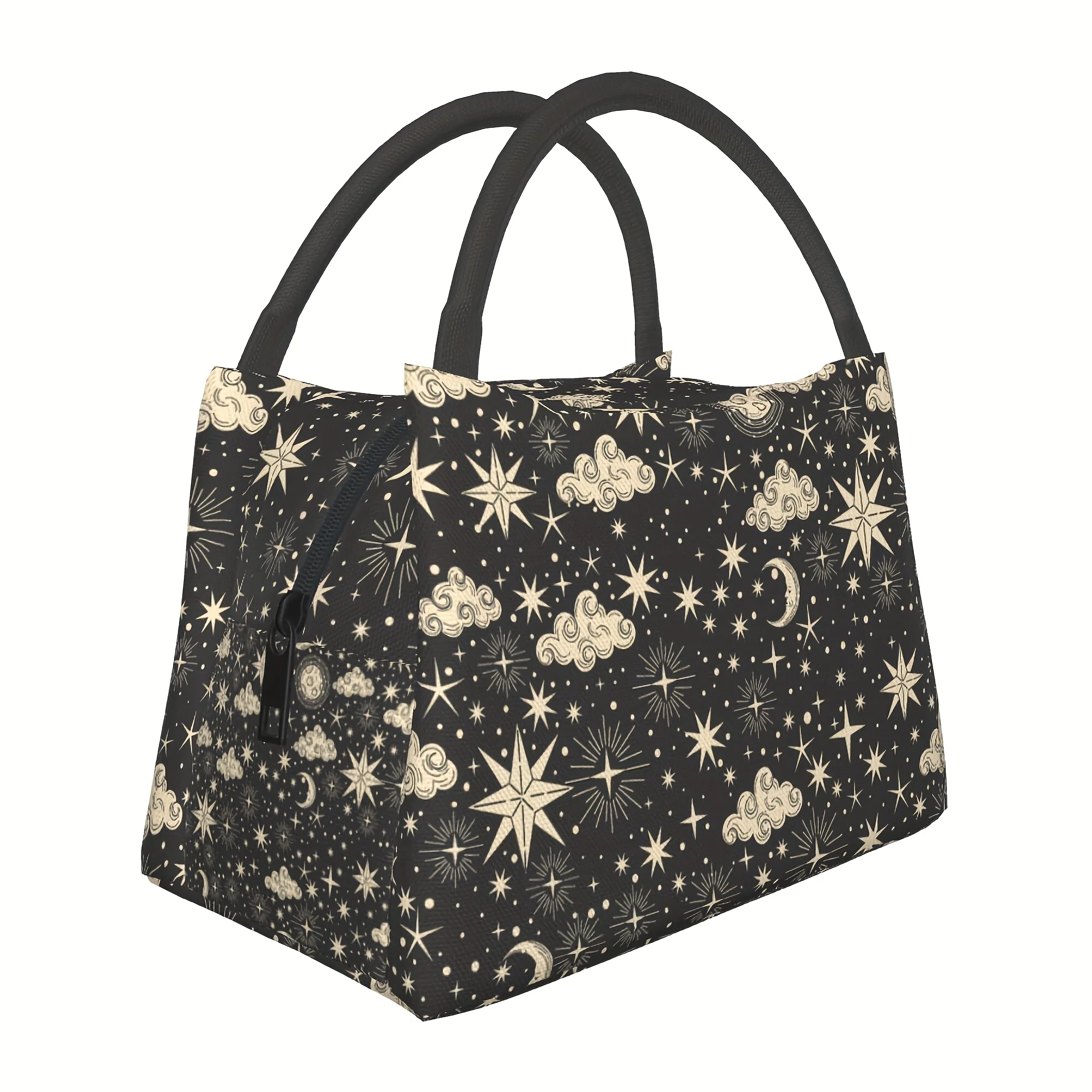 Gothic Star Moon Insulated Lunch Bag Reusable Portable Cooler Tote for Office Camping Beach