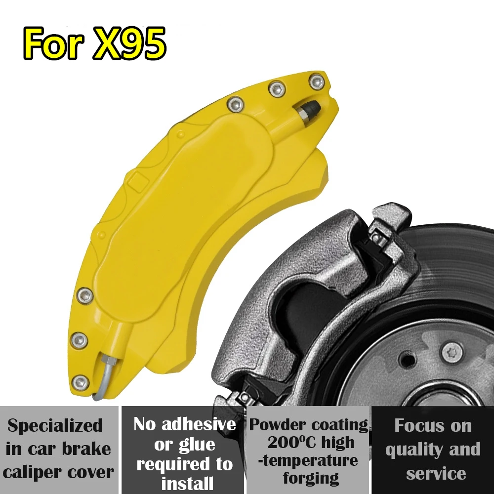 For Jetour X95 Car Brake Caliper Cover Aluminum Alloy Front Rear Exterior Kit Fit 1.5T 1.6T Pro 2020 2022 2023 2024