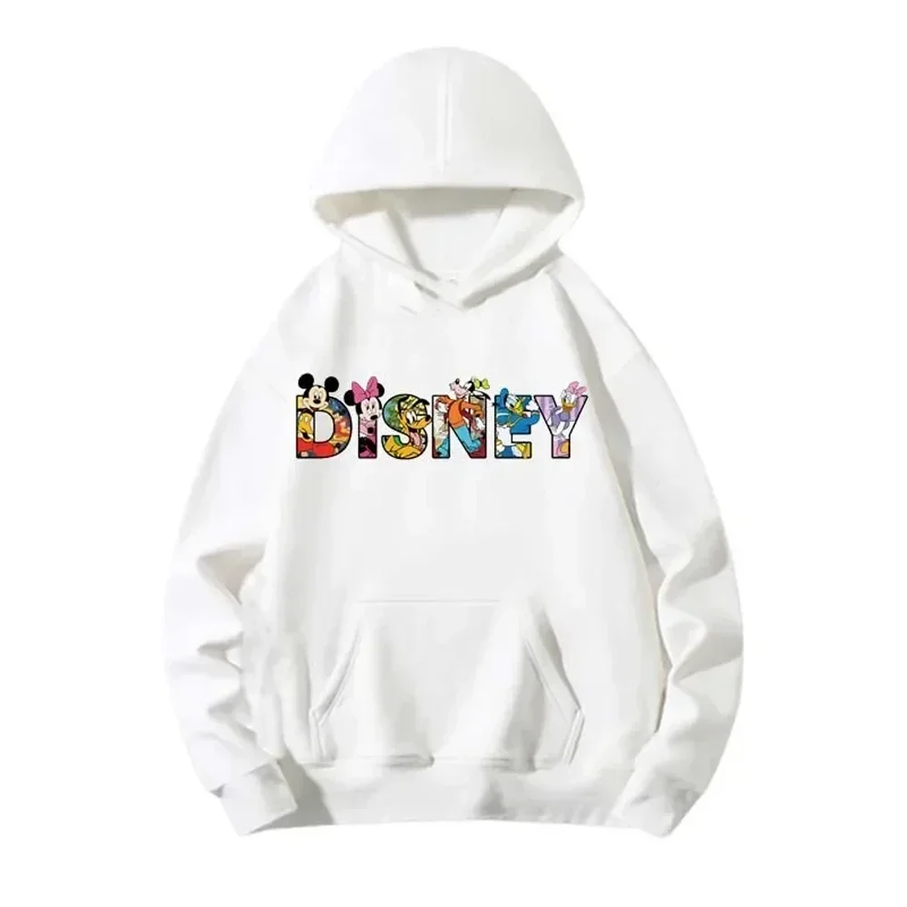 (Miniso)Disney Mickey Mouse Women\'s Hoodies Y2k Tops Cartoon Fashion Sweatshirt Female Clothes Autumn Winter Streetwear Pullover