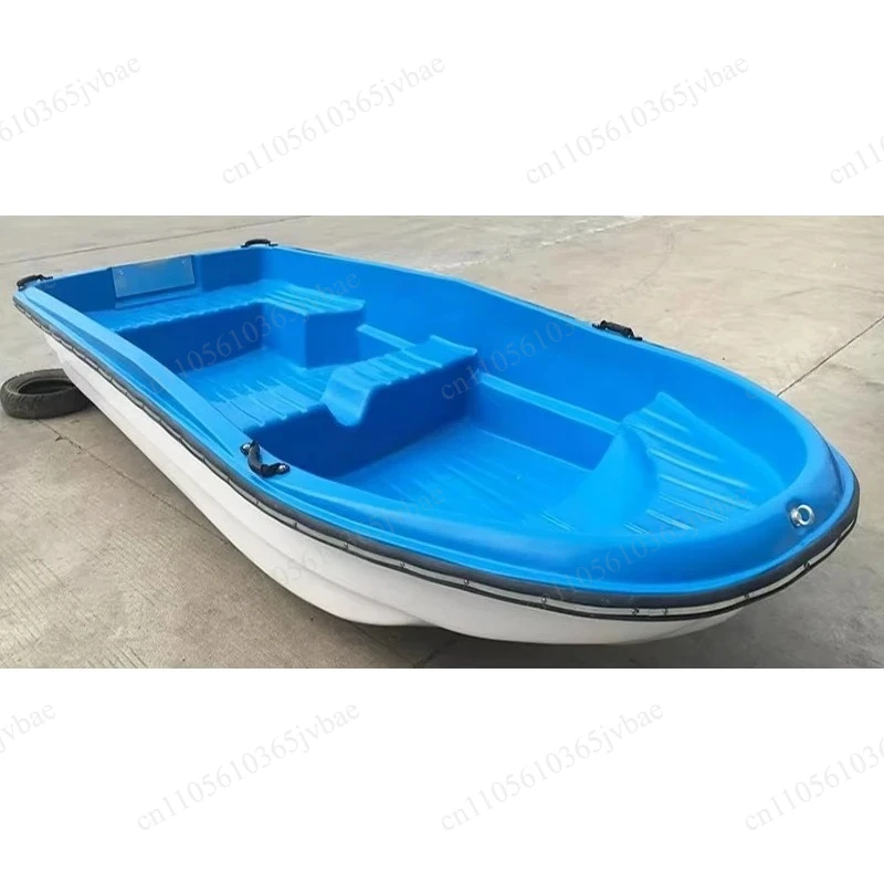 3.7M Flat-bottomed FRP Jon Boat, Seawater Corrosion Resistance, Standard Paddle for Fishing