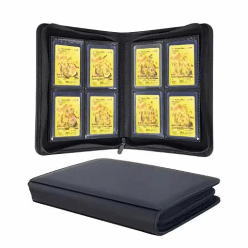 

PU Toploader Binder 112 Toploaders Double Sided Pockets Toploader Album Large Capacity Dustproof Game Card Collector Game Cards
