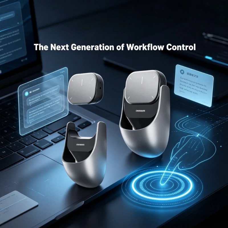Detachable Air Mouse Wireless Touchpad All-in-one Pocket AI Recording ChatGPT Enabled Mouse Customized Gaming Mouse Moto Parts