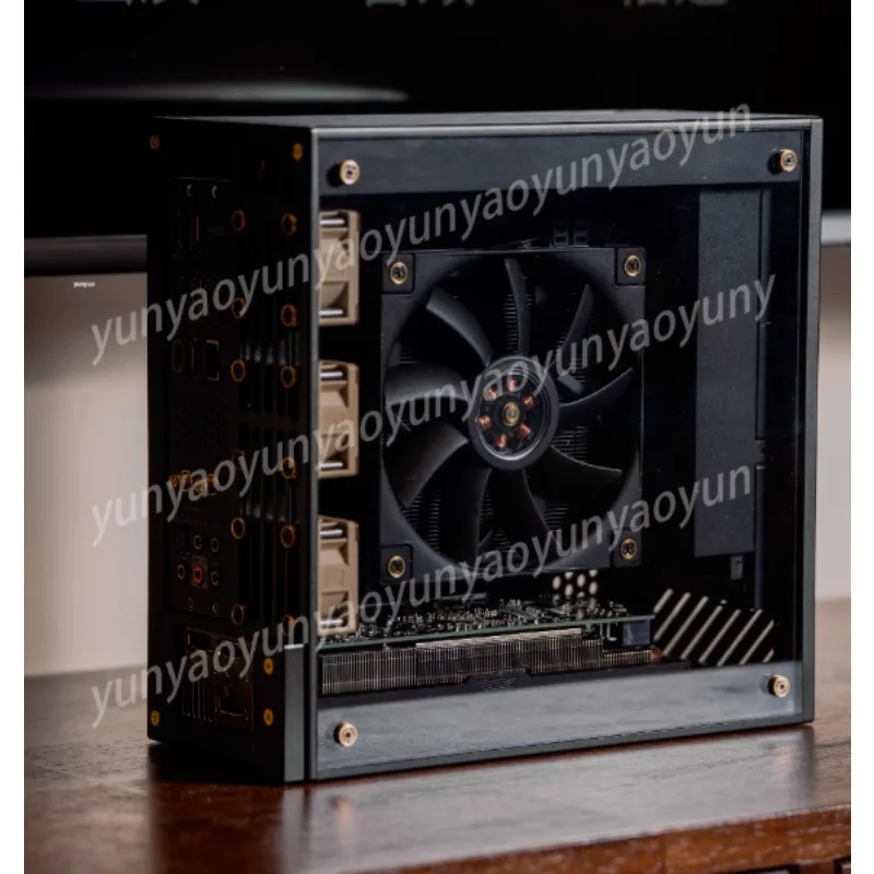 LP-P6 Mini ITX Chassis Full Aluminum CNC Machined Knife Card Case Support 1U Power Supply 4060LP Compact Desktop Computer Case