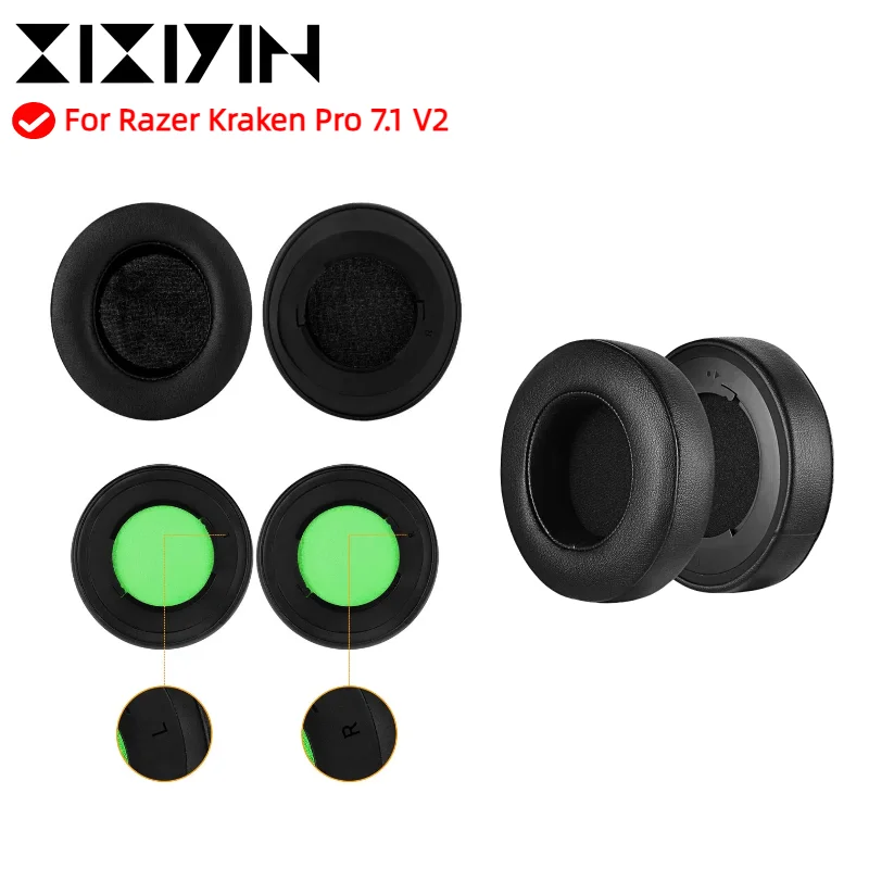 

Earphone pads For Razer Kraken Pro V2 7.1 v2 replacement Earpads headphones Earmuffs Mesh cloth Memory Covers Sponge