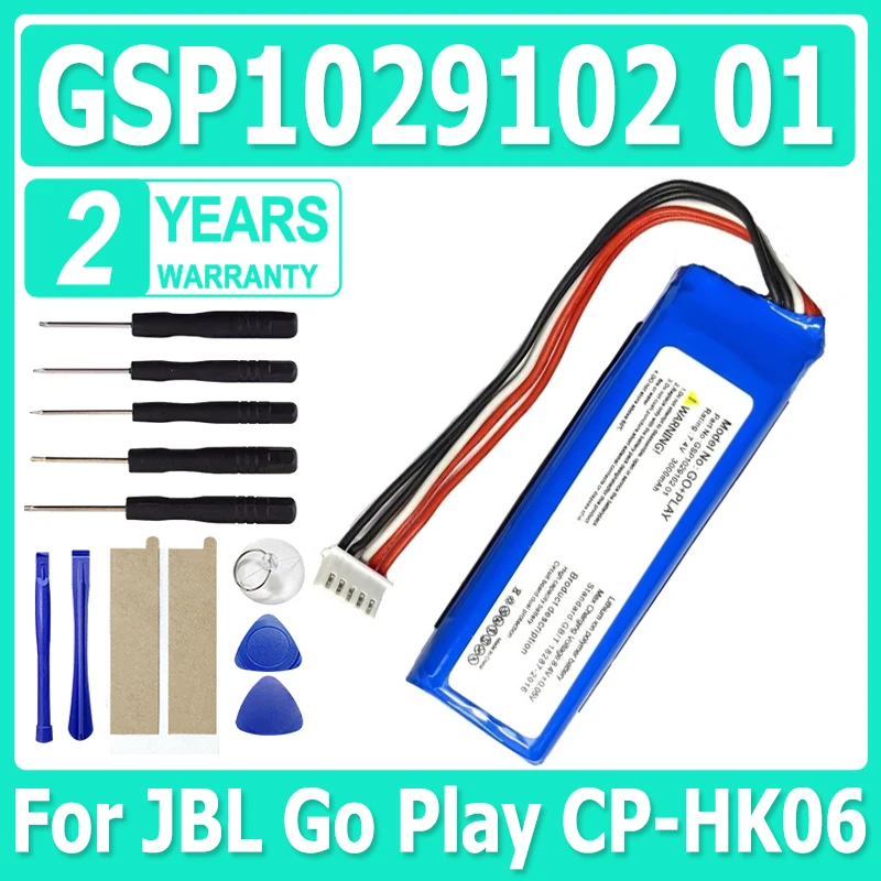 

New GSP1029102 01 Battery For Harman Kardon Go Play Mini For JBL Go Play CP-HK06 Bluetooth Speaker Battery 3000mAh