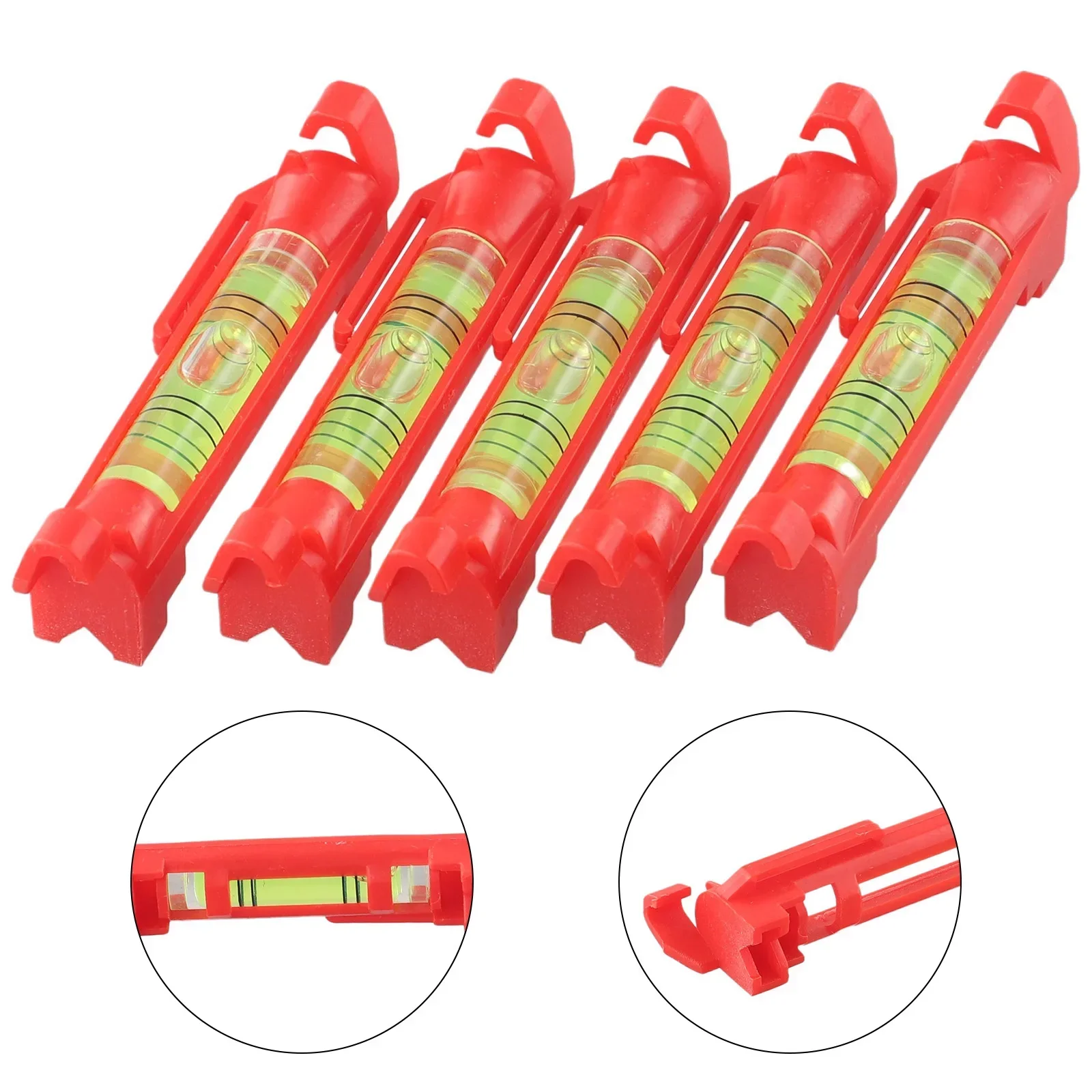 5pcs Hanging Bubble Line Level Mini Line Bubble Level For Building Trades Bricklaying Tiling Engineering Surveying Metalworking