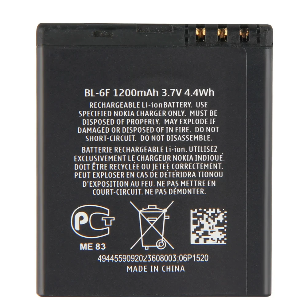 BL-6F BL6F BL 6F 1200mAh Original Battery For Nokia 6788 N78 N79 N95 6788 6788L Rechargeable Batteries Replacement Batteria