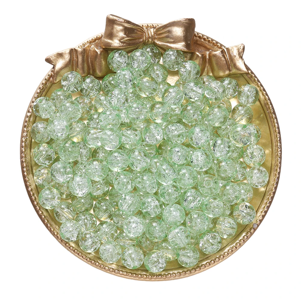 50/100 Stück 8 mm Glas-Crackle-Perlen, lose Distanzperlen für Schmuckherstellung, DIY, handgefertigte Ohrringe, Armbänder, Halsketten, Zubehör