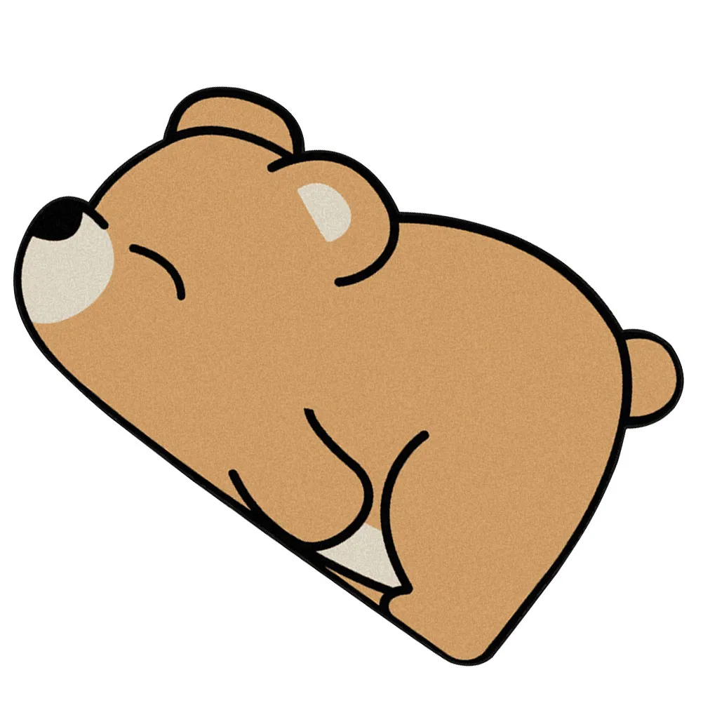 

Adorable Bear Bath Mat Super Absorbent Non Slip Extra Dry Water Absorbent Bathroom Rug Cozy Warm Cool All Season