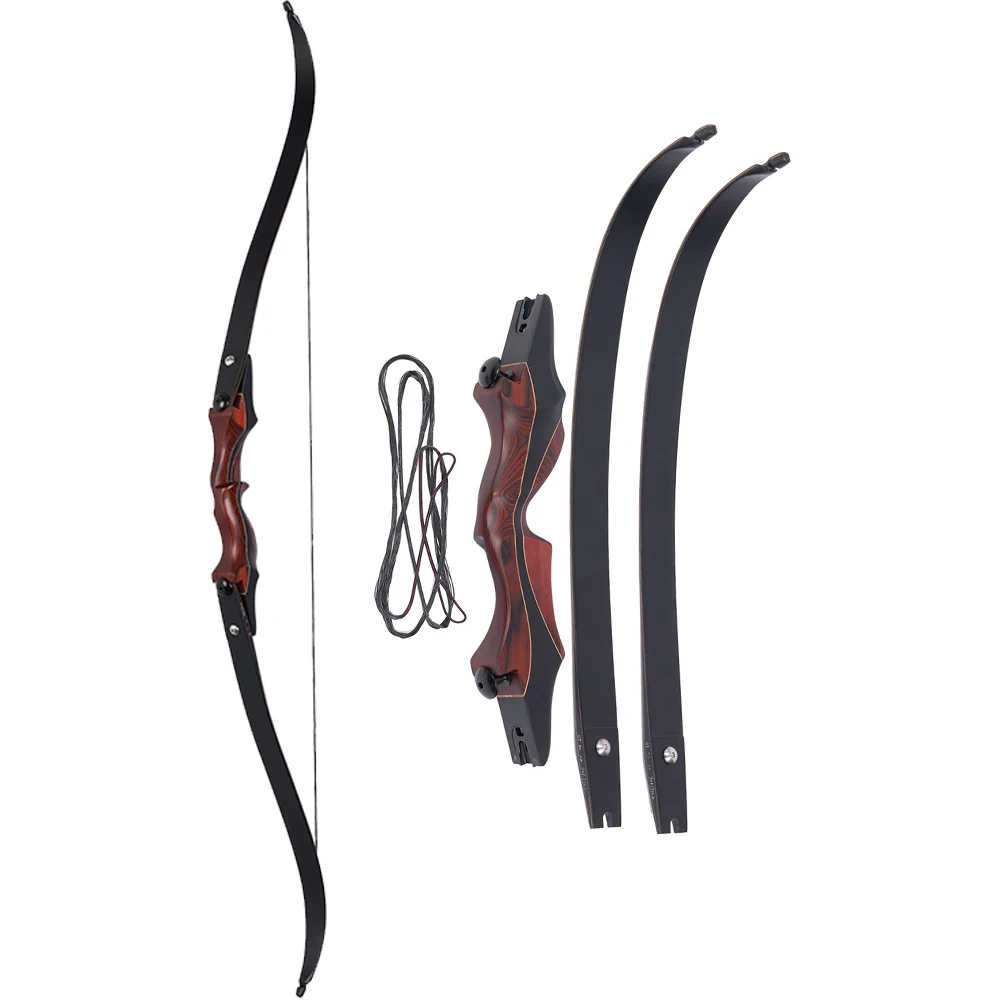 

20-50Ibs Archery Recurve Bow ILF Take-Down Bow Wood Longbow for Outdoor Hunting Shooting Accessories