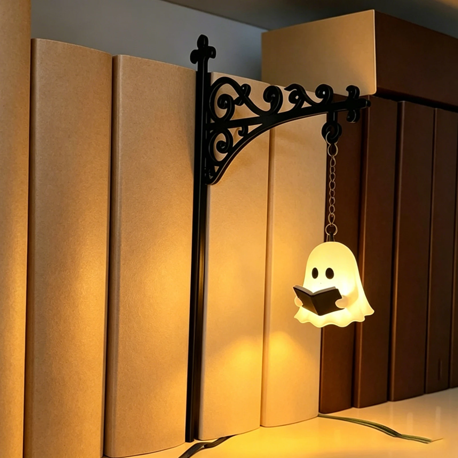 3D Printed Decorative Bookshelf Light Warm Glow & Easy Placement Vintage Bookcase Lamp Fantasy Design & Versatile for Bookworms