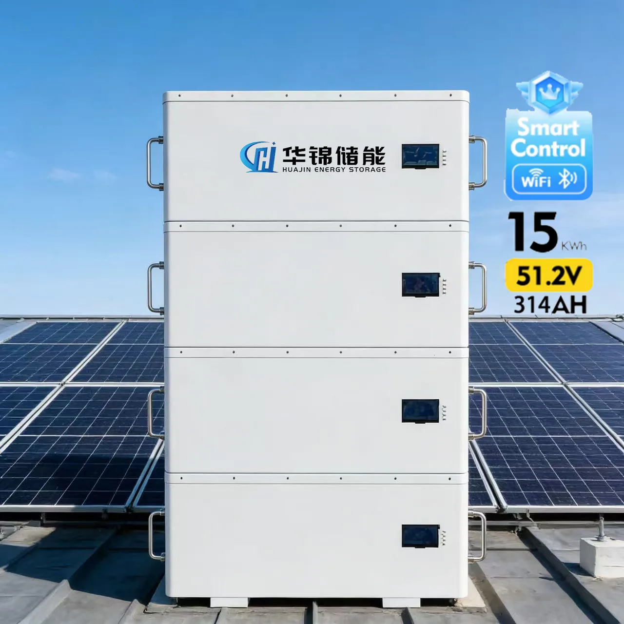 Huajin Stackable 48V 400Ah 20kWh LiFePO4 Lithium Battery Module for Residential Solar Power Storage