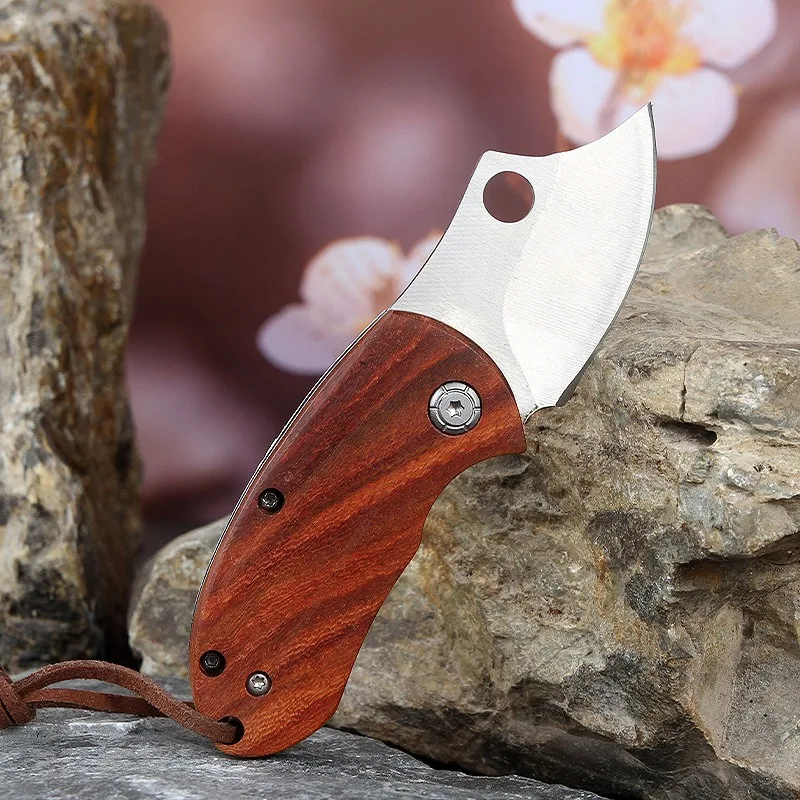 Portable multi-functional outdoor mini folding knife CR13 exquisite keychain unboxing knife DK30