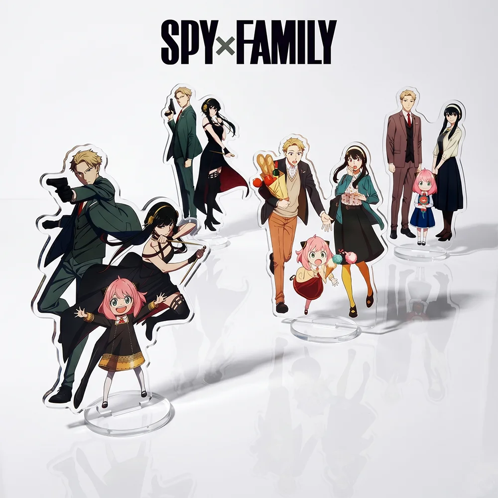 Anime SPY×FAMILY Anya Forger Lloyd Yor Forger 15CM Double-sided Printing Acrylic Stand keychain Figure Desk Decor Collect gifts