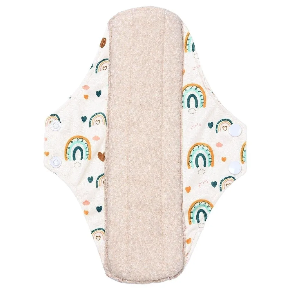 

Набор из 5 шт. высококачественных многоразовых гигиенических прокладок из хлопка, мягкие тканевые ежедневные прокладки с мини-мешочком для влажных вещей, моющиеся менструальные прокладки