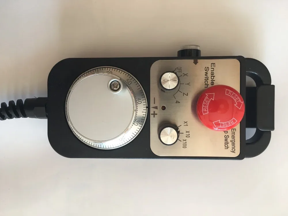 100 Pulse 5V MPG handwheel Electronic handwheel eith emergency stop switch pulse generator for lathe machine