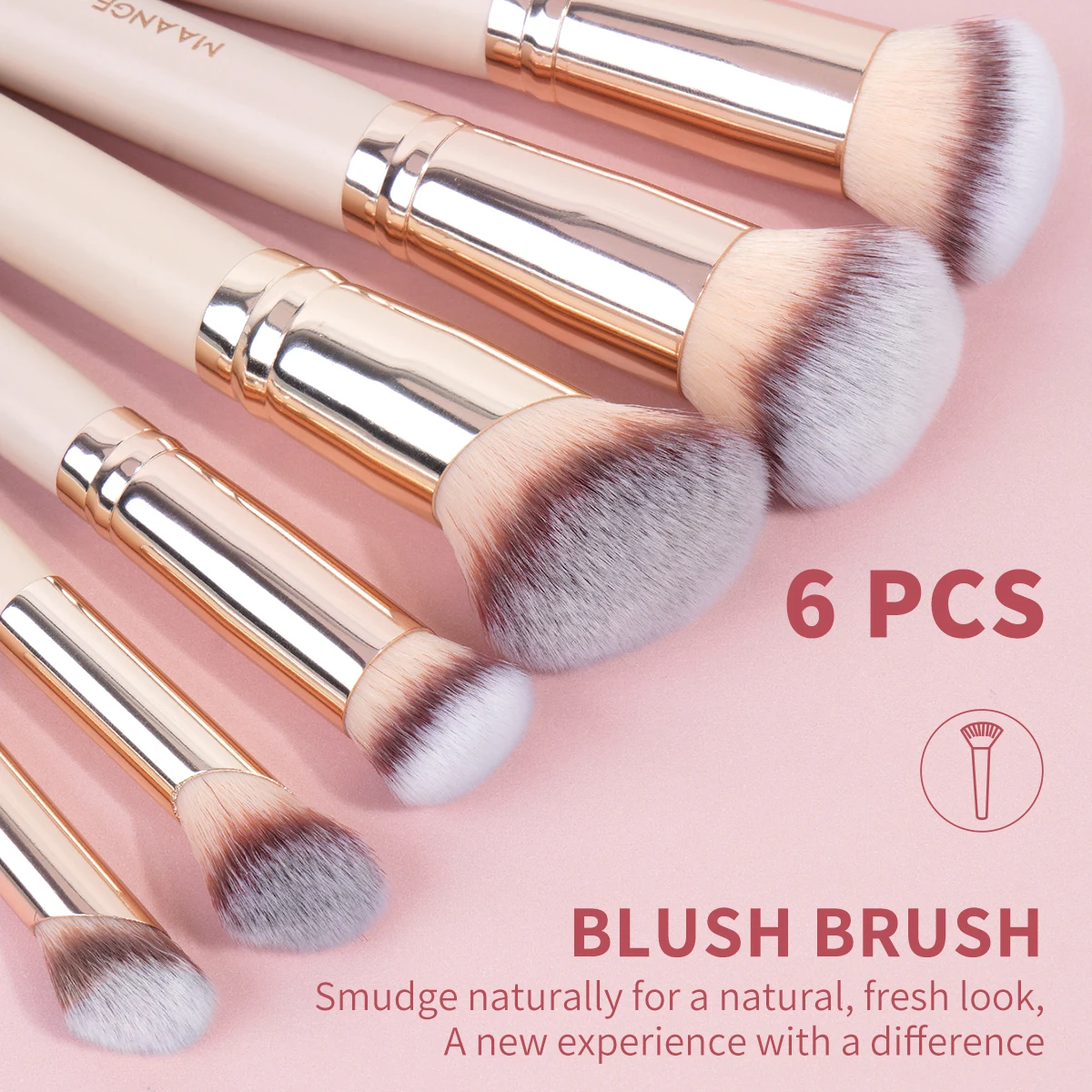 MAANGE 6 قطعة مجموعة فرشاة للمكياج الوجه مستحضرات التجميل الأساس المخفي مسحوق أحمر الخدود للكريم السائل مزج فرشاة للمكياج أدوات التجميل #2