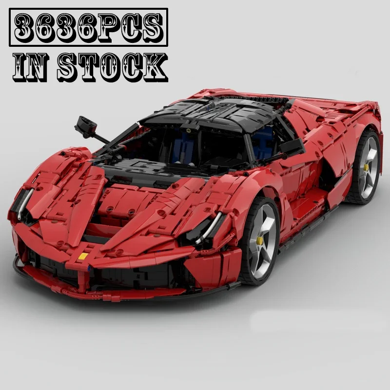 

New Technology LaFerraxx 1:8 Scale Supercar Racing Car Vehicle Sport Model Building Blocks Bricks Toys for Kids Birthday Gifts