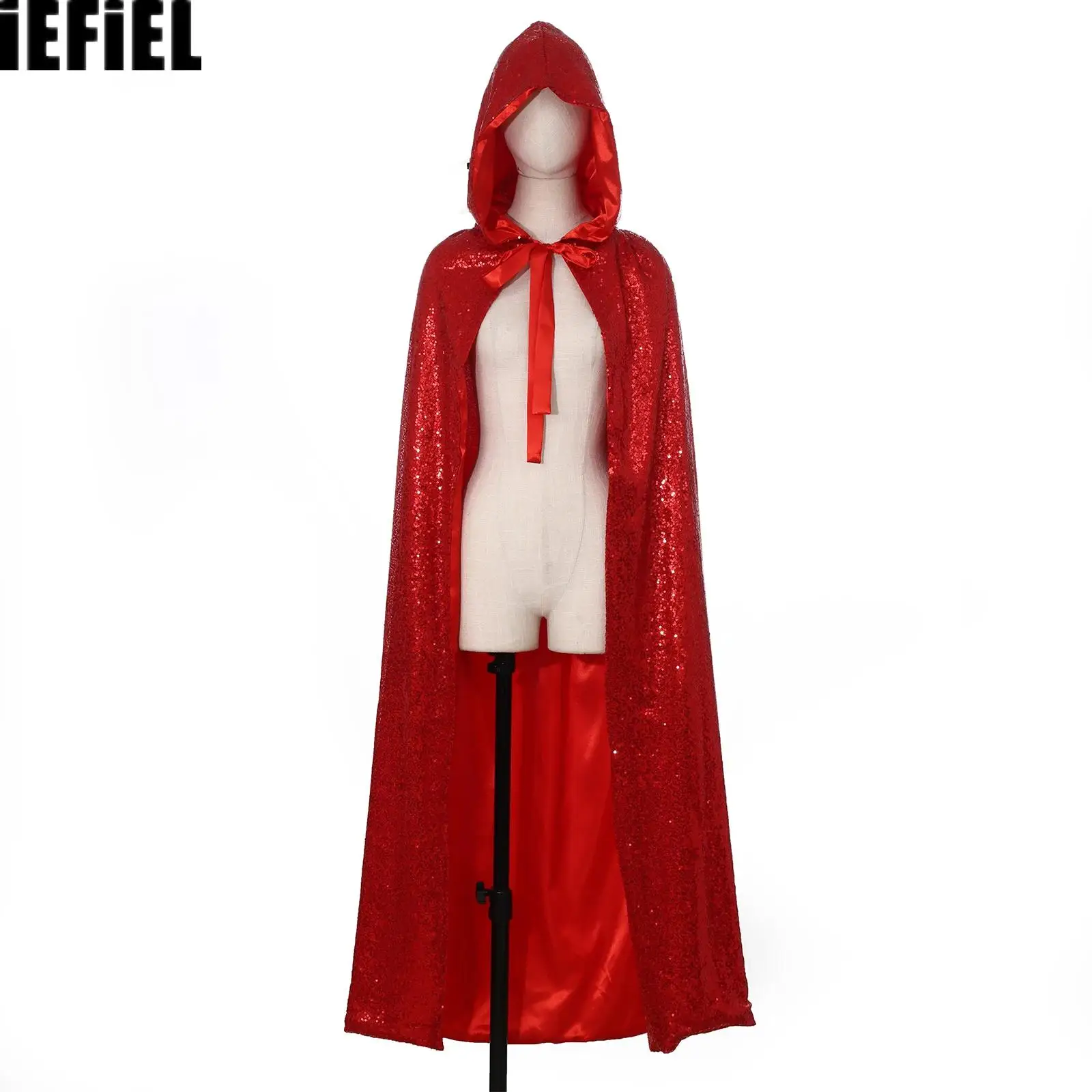 

Женская накидка с капюшоном и блестками, костюм принцессы, блестящие плащи феи-русалки с блестками для Хэллоуина, косплея, вечеринки, Рождества