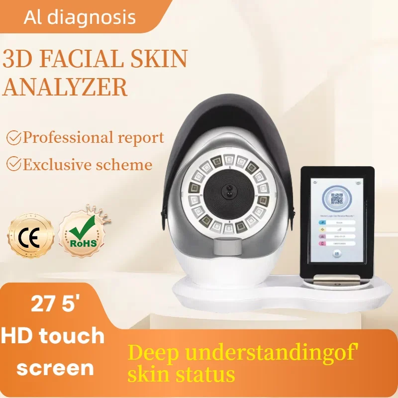 

3D smart magic mirror 8 spectrum skin analyzer facial scanner facial test skin analysis moisture detector