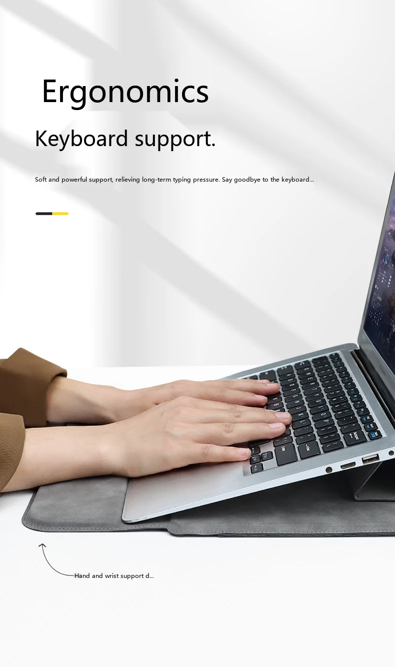 Laptop-Hülle aus Schafsleder 13,3-15,4 Zoll Ultrabook-Schutzhülle für MacBook Air Pro – Detail 6