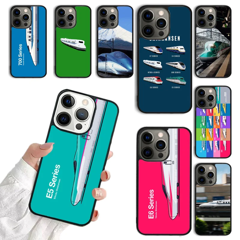 Bullet Train Series Shinkansen Phone Case For iphone 16 15 14 plus 11 12 13 Pro  XR XS Max coque Cover Shell