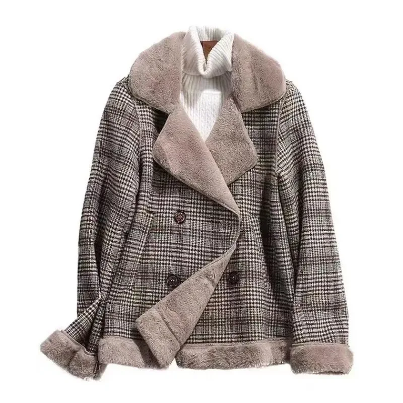 Winter Damen mantel Mode lässig England Stil Plaid Damen Kleidung Einreiher Damen Mantel Frauen Jacke neue heiße Verkauf n68