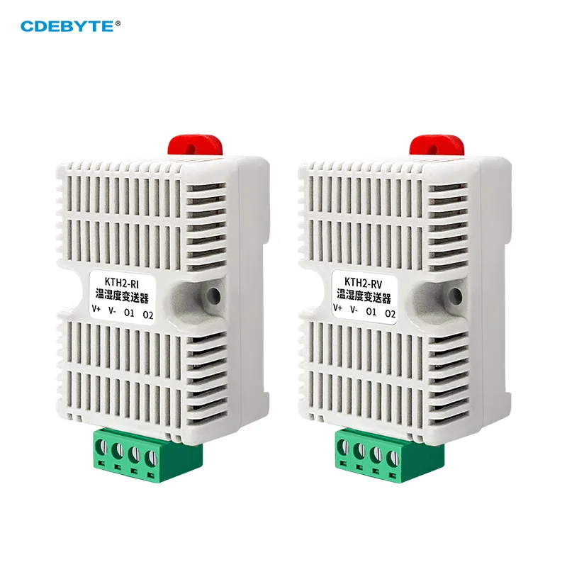 Temperature and Humidity Transmitter DIN Rail  4-20mA/0-10V DC 24V CDEBYTE KTH2-RV High Precision Industrial Grade