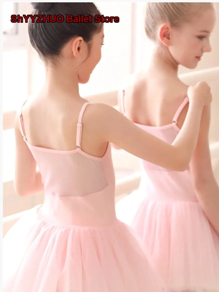 Aigo Children's Dance Dress Spaghetti Strap Tutu Girls' Puffy Tutu Gymnastics Practice Kids