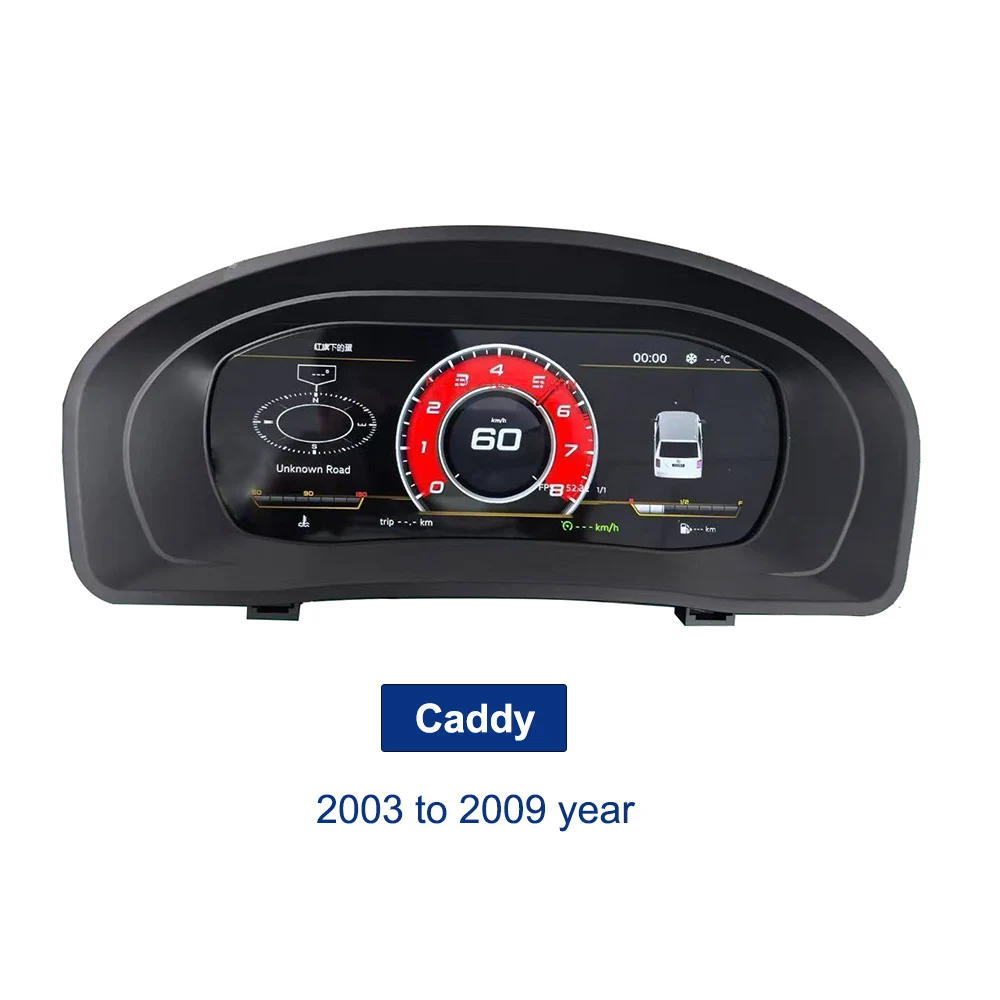 

10.25 inch Digital Instrument Cluster Cockpit LCD Replacement for VW Caddy 2003 to 2009 Years