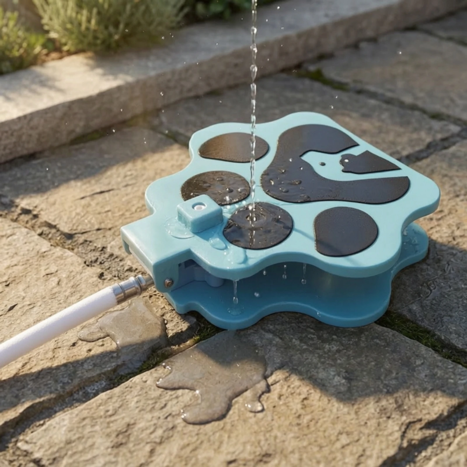 Step-on Dog Water Fountain Hands-No-Cost Dog Water Fountain with Pedal Heavy-Duty Sturdy for Dogs, Yard, Patio view 4