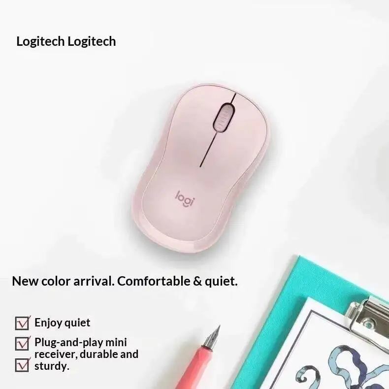 Logitech M221 Wireless Mouse - SilentTouch Keys, Noise Block System, Smooth Glide, Desktop Laptop PC Mac Kits