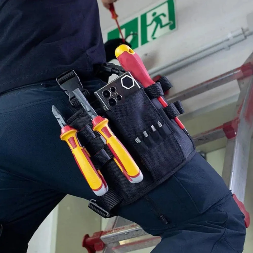 Oxford Cloth Repair Tool Bag Adjustable Tool Pouch Multi-Functional Auto Electrician Maintenance Tool Bag Wear-Resistant Leg