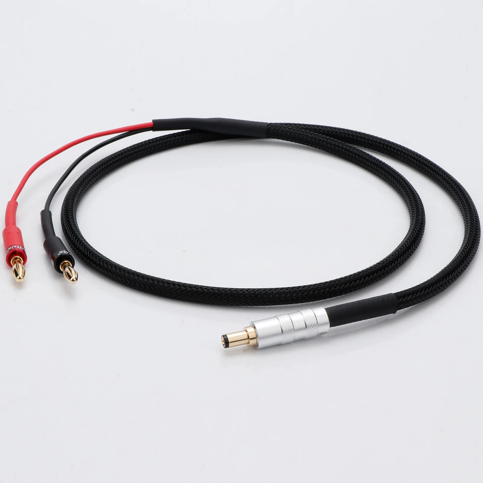 Cable de alimentación CC 6N OFC, 5,5x2,1/2, 5 a doble conector Banana, amplificador, decodificador, tarjeta de sonido, Cable de alimentación CC, línea adaptadora de actualización