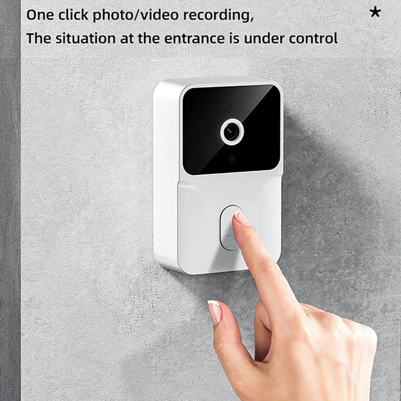 Wireless Video Intercom Doorbell 4.3-inch IPS Screen Smart Visual Doorbell Home Security System Night Vision Door Bell Camera